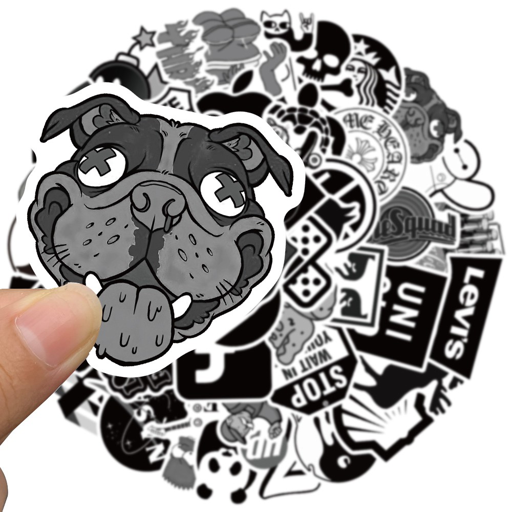 Set 50 miếng dán trang trí kiểu hoạt hình đáng yêu