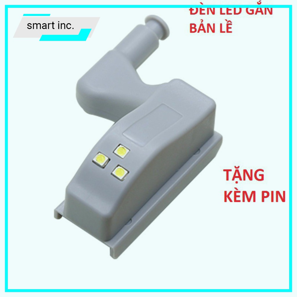 Đèn Led Chiếu Sáng Gắn Bản Lề Cửa Tủ Quần Áo Cửa Tủ Nhà Bếp Ngăn Kéo Thông Minh Tặng Kèm Pin