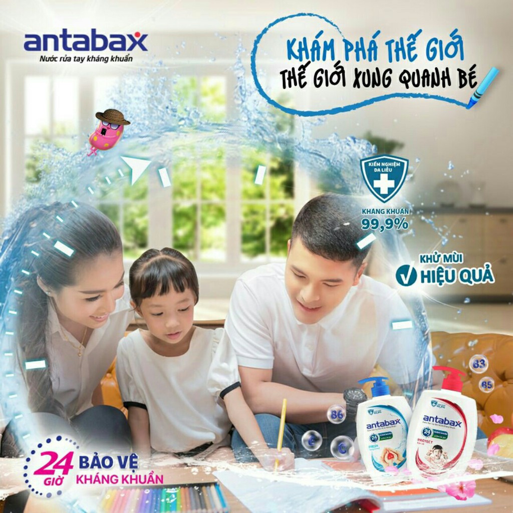 Nước rửa tay kháng khuẩn ANTABAX [Chai 500ml] | BigBuy360 - bigbuy360.vn