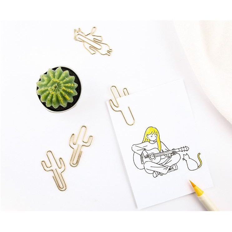 Hộp 8 Kẹp Giấy Kim Loại Ghi Nhớ Trang Sáng Tạo Hành Tinh, Thiên Nhiên