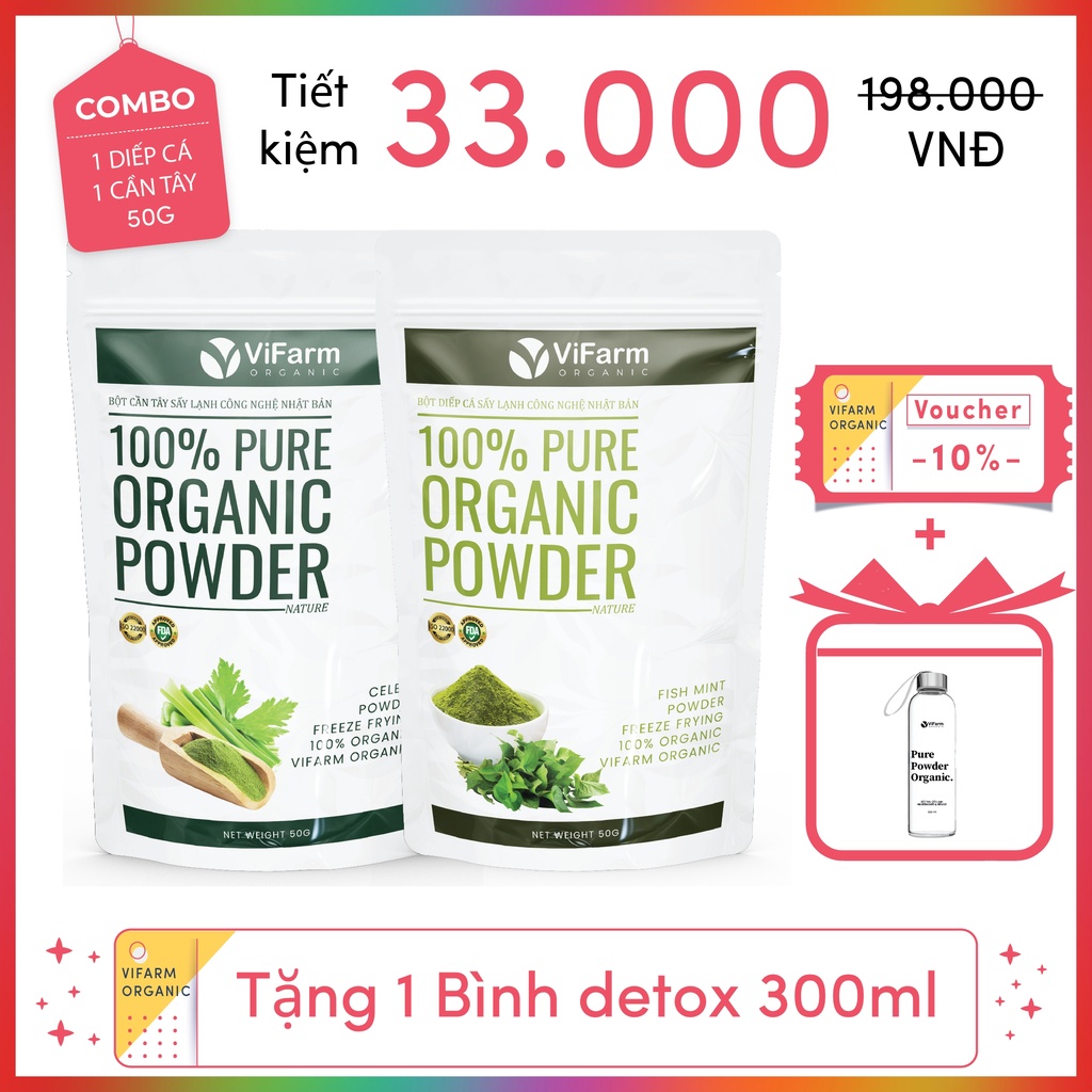 Bột Diếp Cá Nguyên Chất 100% ViFarm 50Gram