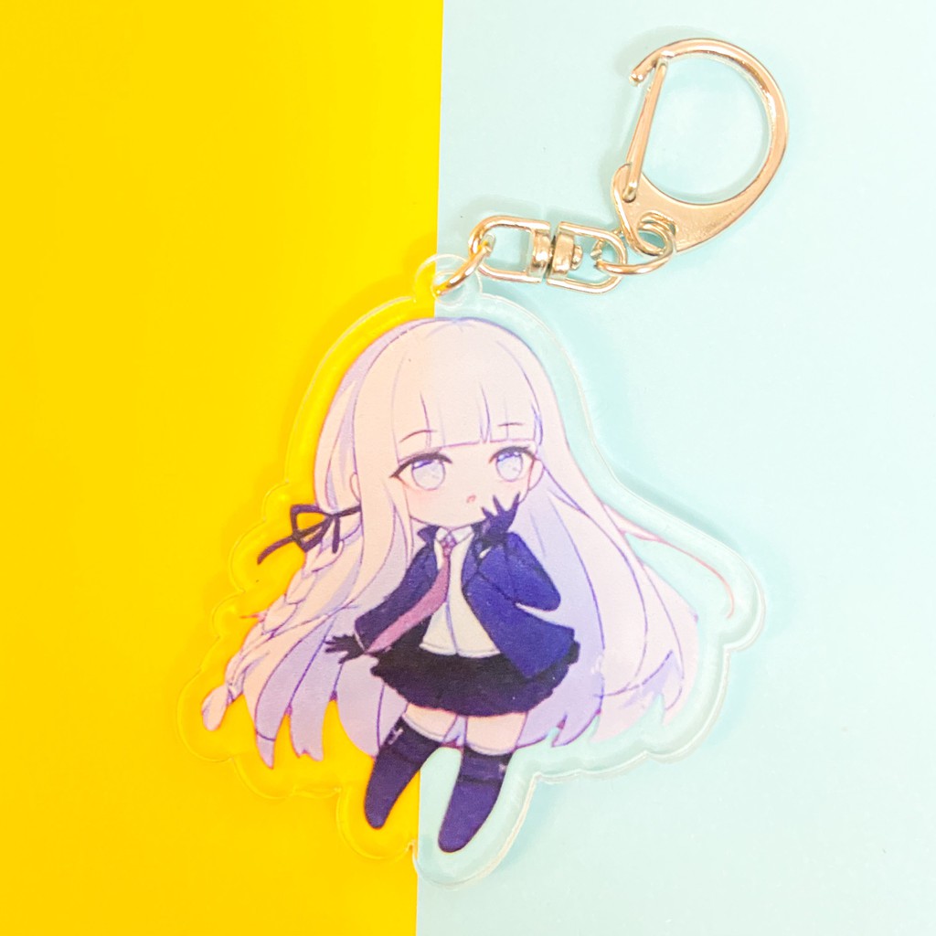 ( Mica trong acrylic ) Móc khóa DANGANRONPA quà tặng xinh xắn dễ thương in hình anime chibi