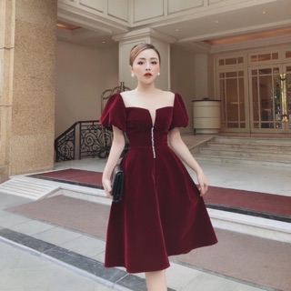 Váy Xoè Nhung Dự Tiệc Cao Cấp