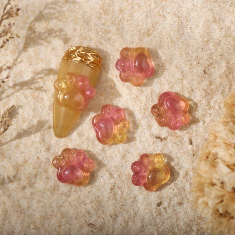 Vật Liệu Resin Màu Gradient Đính Đá Trang Trí Móng Tay DIY