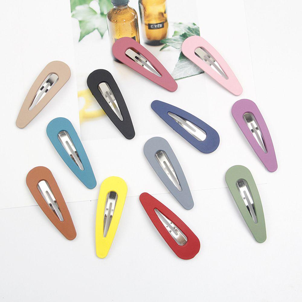 Kẹp Tóc Kim Loại Màu Trơn Thời Trang Cho Nữ