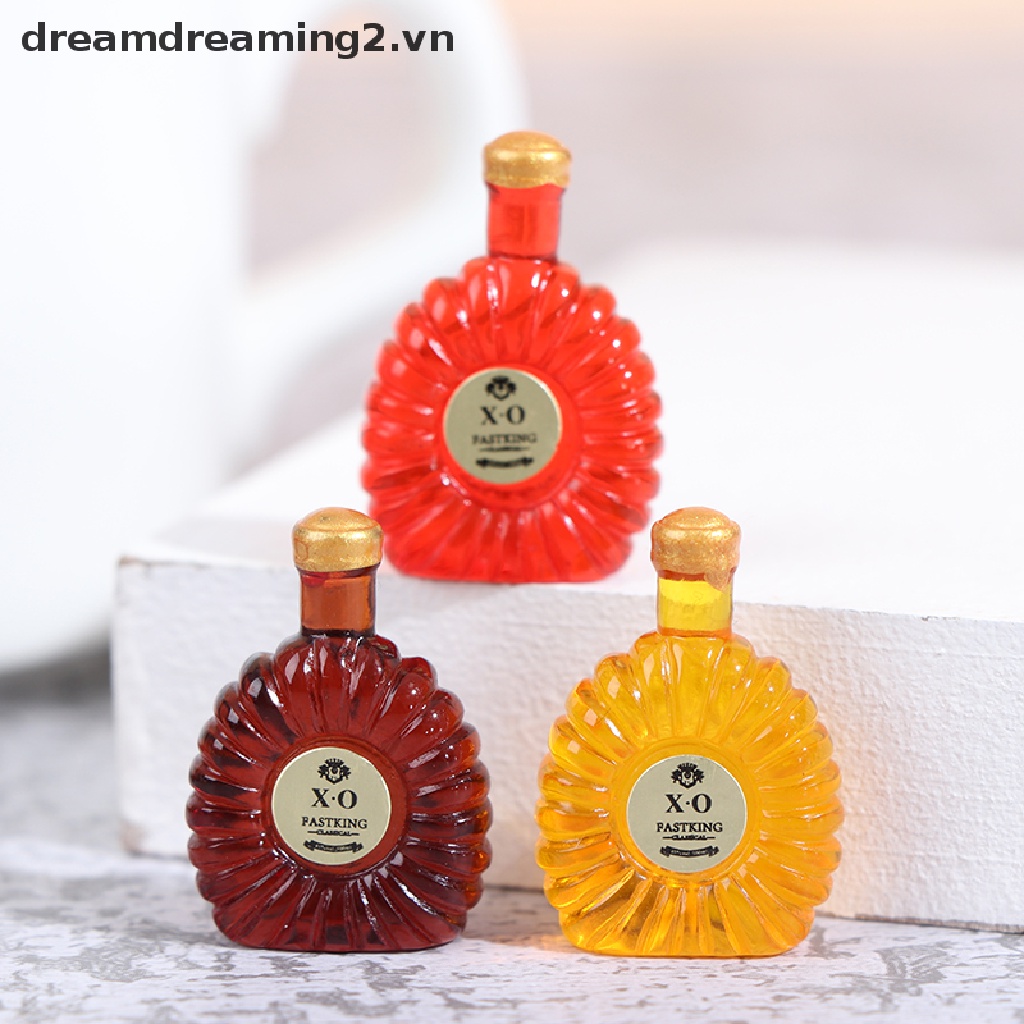 Bộ 5 Chai Rượu mini Tỉ Lệ 1: 12 Dùng Để Trang Trí Nhà Búp Bê