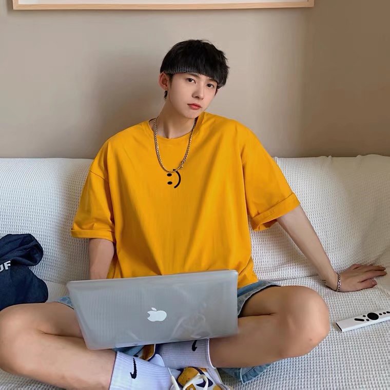 Áo Thun Tay Ngắn Dáng Rộng In Họa Tiết Phong Cách Hip Hop Hàn Quốc Thời Trang Cá Tính Cho Nam Size M-5XL