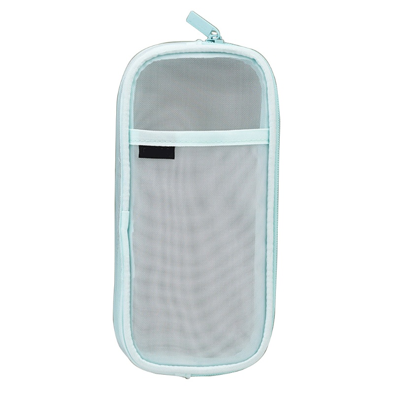 Túi Lưới Đựng Bút 2 Tầng Có Khóa Kéo Nhỏ Gọn Giá Đỡ