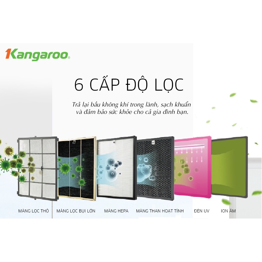 [Mã ELHA22 giảm 6% đơn 300K] Máy lọc không khí gia đình Kangaroo KG30AP1