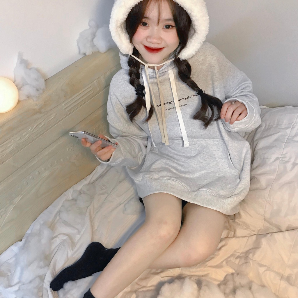 (Có clip) Áo hoodie nỉ bông DEUNCOOL BASIC ver 1.0 - Màu Grey Light - 100% cotton mềm mịn cho nam nữ - ẢNH THẬT | BigBuy360 - bigbuy360.vn