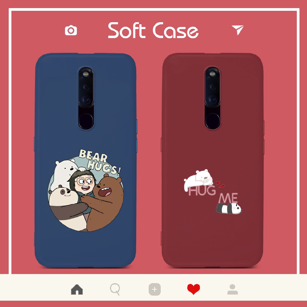 OPPO Reno 2F A9 A5 2020 F11 Pro A3S F7 F9 R17 Pro A7 2018 A5S A83 AX5S AX7 Realme 5 5S X2 Pro C1 Reno ACE 2Z A11 A11X Case Bear Lovely Soft TPU Covers