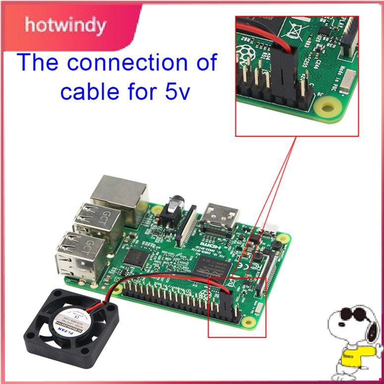 Quạt Tản Nhiệt 5v 3.3v Cho Raspberry Pi 4 B / 3b + / 3b / 2b / B + Cpu