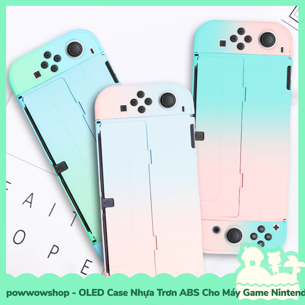 [Sẵn VN - Hỏa Tốc] OLED (Gắn Dock Được) Case Ốp Nhựa ABS Cho Máy Game Nintendo Switch OLED Phong Cách Color Mixing