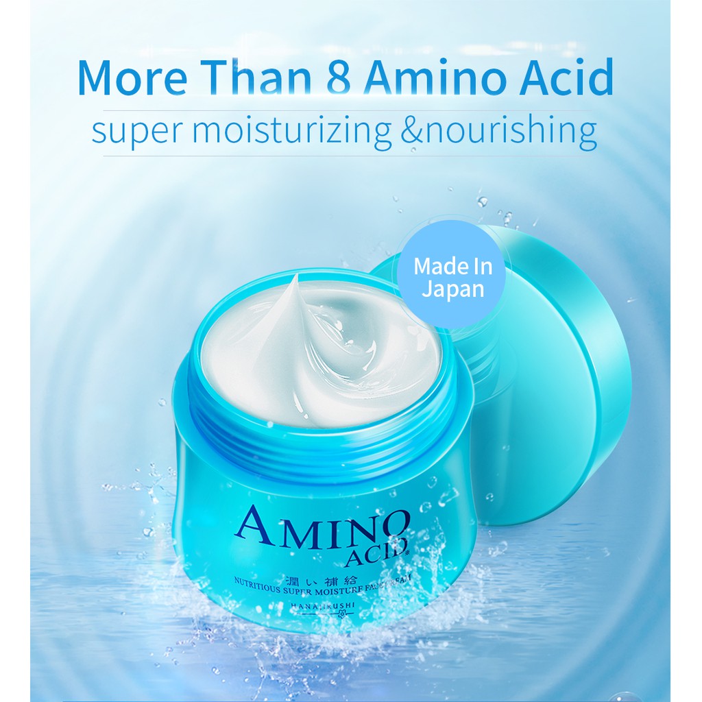 HANAJIRUSHI Face Cream Kem dưỡng ẩm mặt axit amin 80g Dưỡng ẩm phục hồi với Hyaluronic Acid Dễ dàng hấp thụ