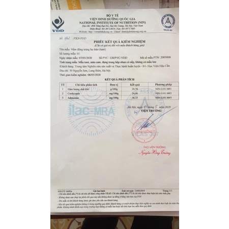 [Lọ 50g] Đông Trùng Hạ Thảo Học Viện Hậu Cần sấy thăng hoa cao cấp