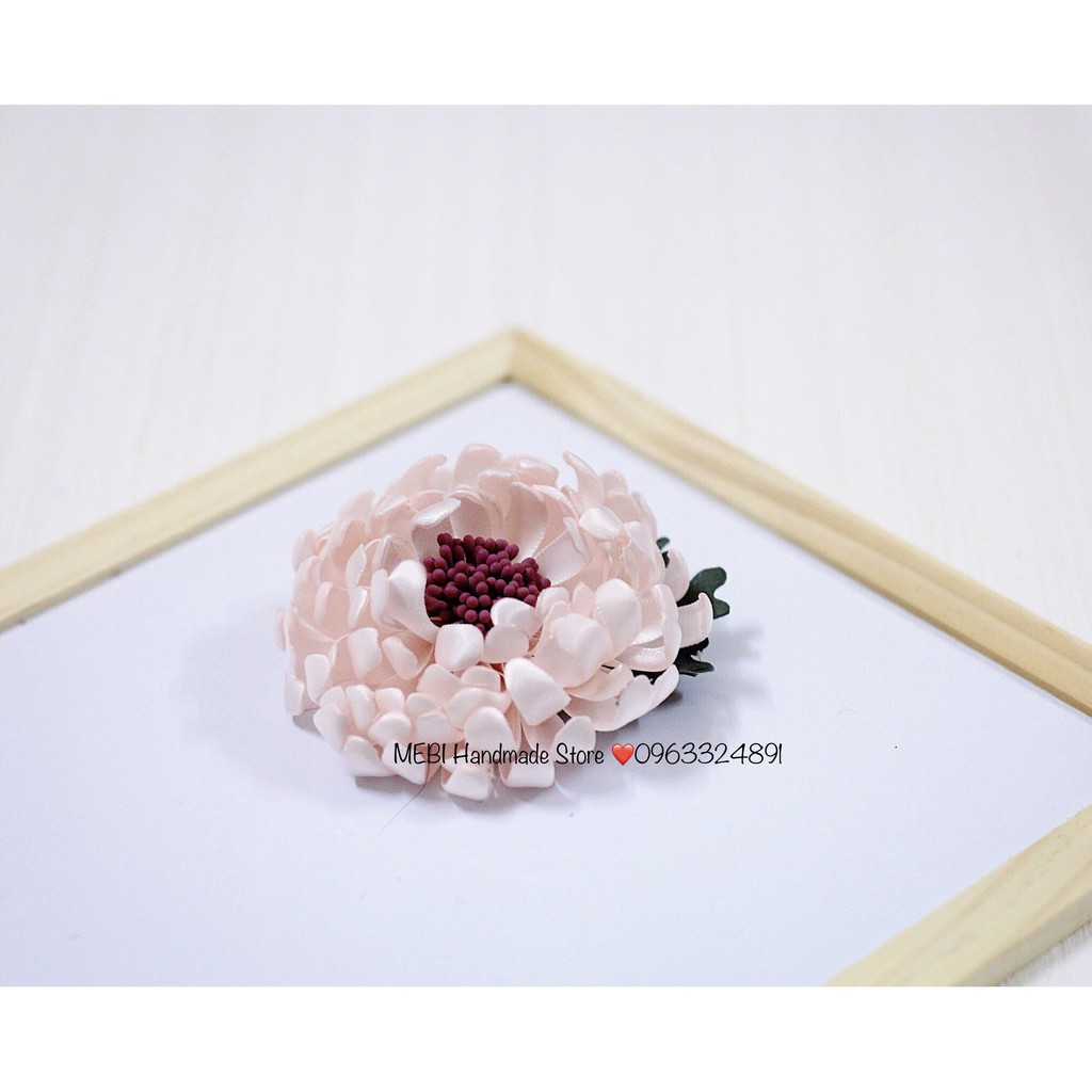 (Ảnh thật 100%) Hoa cài áo handmade mẫu hoa cúc size đại (9-10cm)
