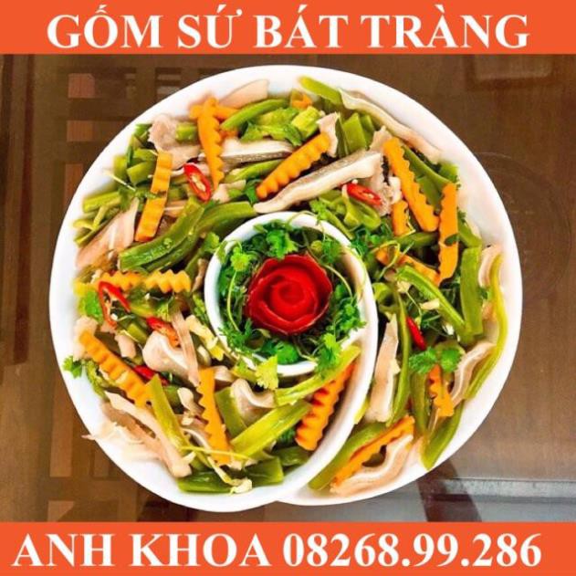 Đĩa xoắn hình hoa - Gốm sứ Bát Tràng Anh Khoa