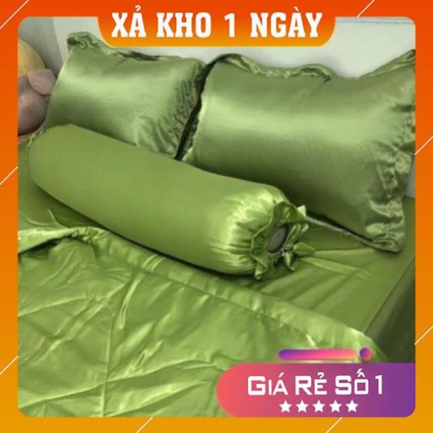 Bộ drap giường phi lụa Thái Tuấn có mền (shopmh59)