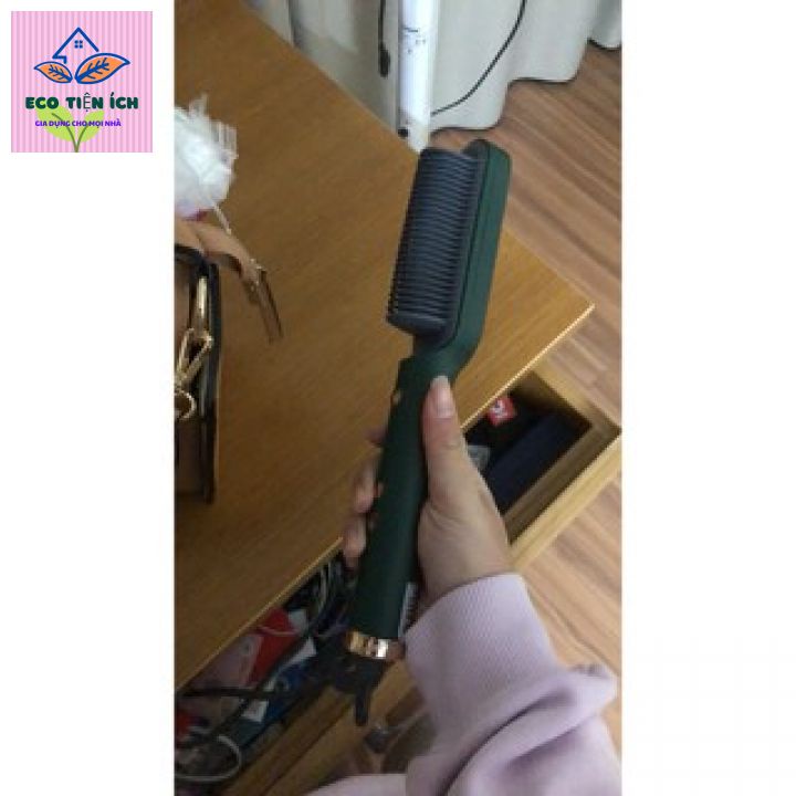 Lược Điện Chải - Uốn, Cụp, Làm Thẳng Tóc ở Salon- Làm Nóng Nhanh PTC Với 6 Mức Nhiệt Bảo Vệ Tóc .