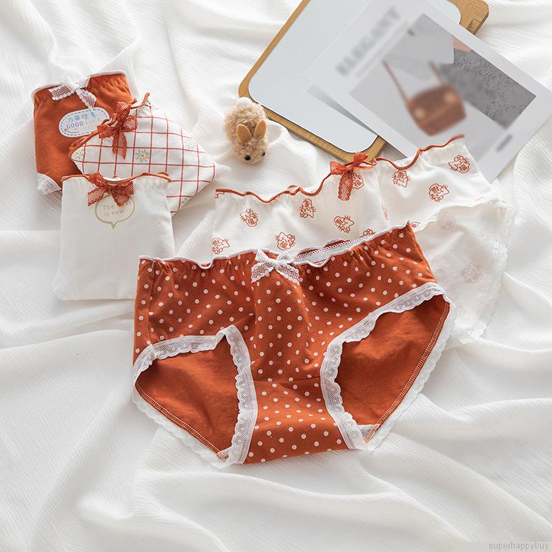 Quần lót cotton mềm mại kháng khuẩn phong cách Nhật Bản cho nữ