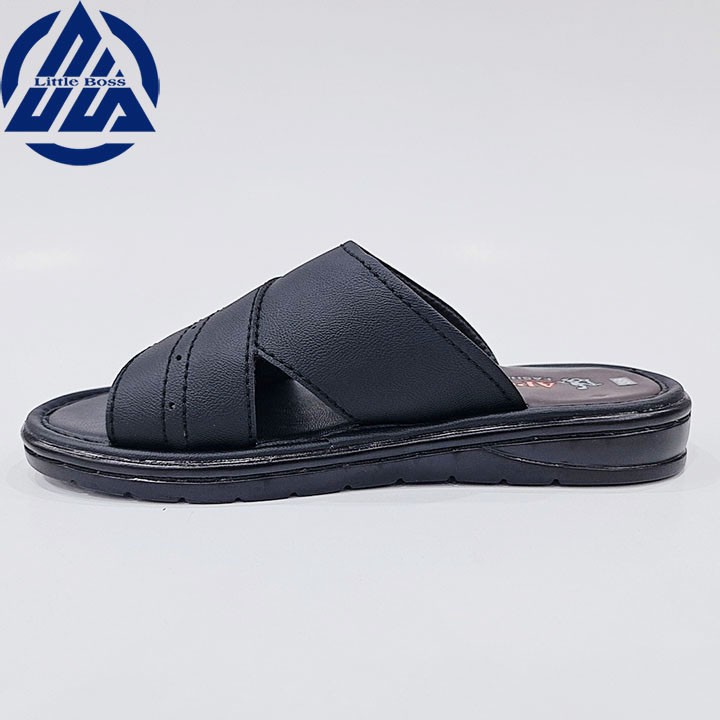 Dép da nam quai ngang thời trang cáo cấp Little Boss dép sandal nam đế cao SD-02