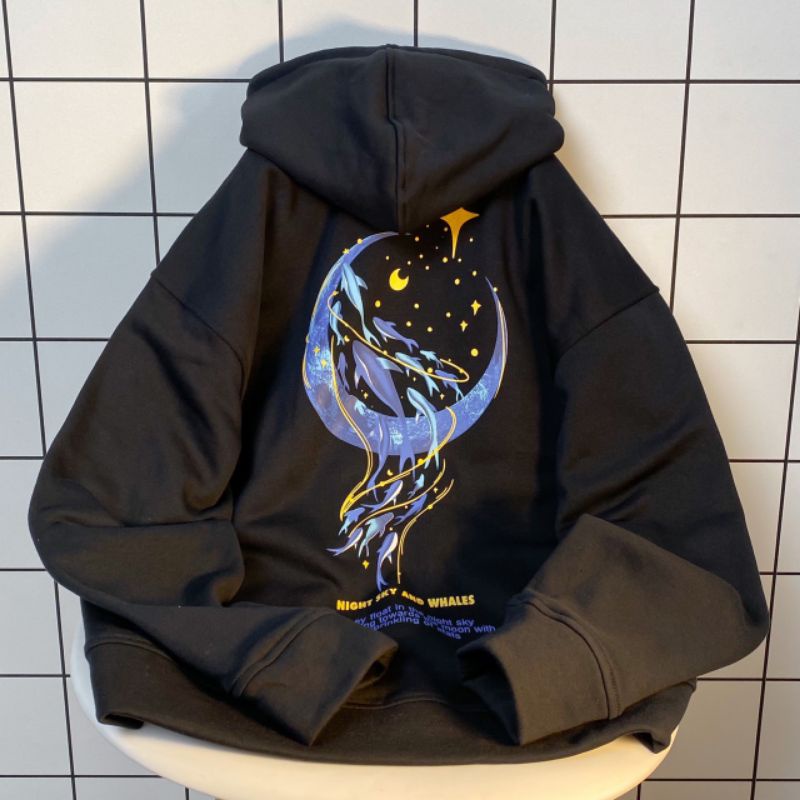 Áo Khoác Hoodie Form Rộng Phối Zip Unisex SKY Vải Nỉ Bông Nhẹ | BigBuy360 - bigbuy360.vn