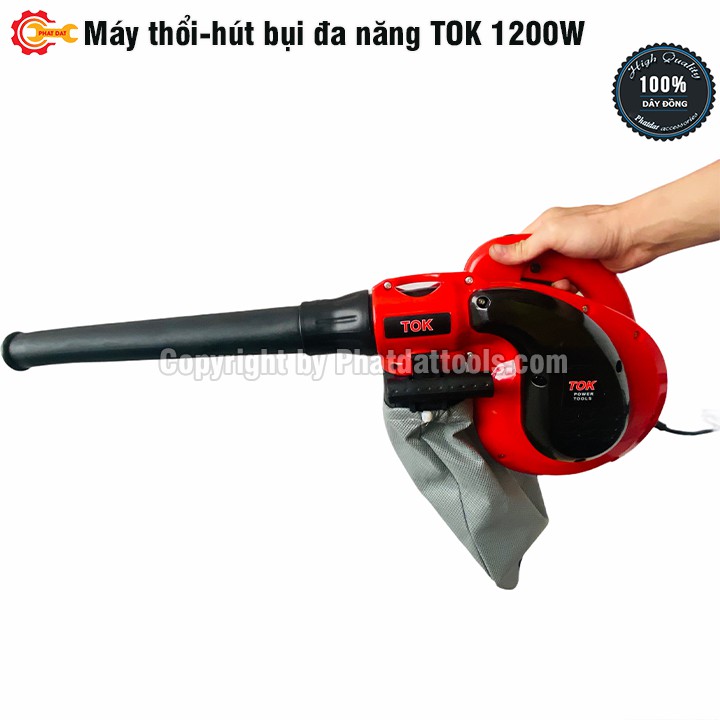 Máy thổi hút bụi 2 chức năng TOK 1200W-Hàng chính hãng-Hút thổi siêu khỏe-Bảo hành 6 tháng
