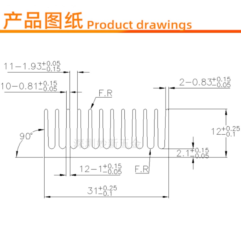 1 Khối Tản Nhiệt Bằng Nhôm Màu Đen 90 * 31 * 12mm Chất Lượng Cao 9896