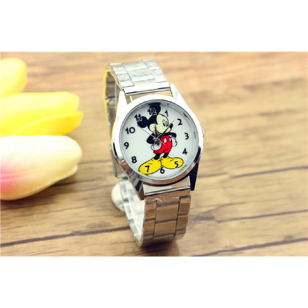 Đồng hồ đeo tay mickey minnie thời trang cho nam nữ