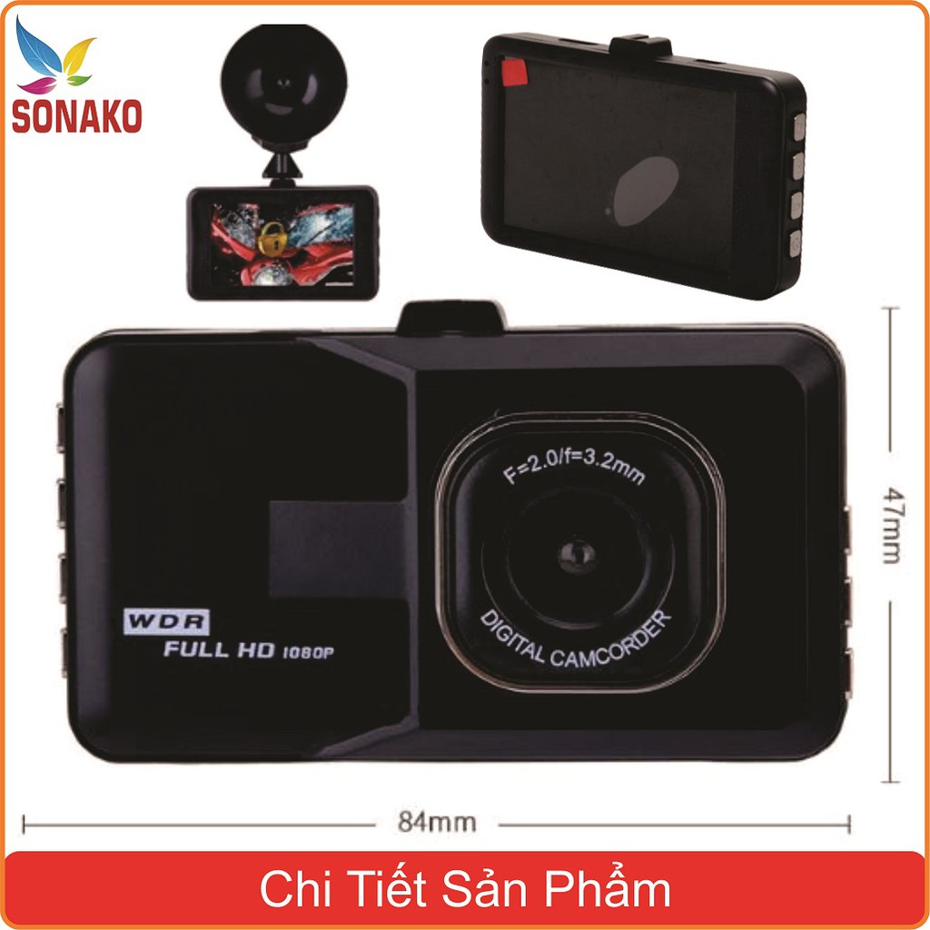 Camera Hành Trình Ô Tô Góc Rộng Full HD- Sonako