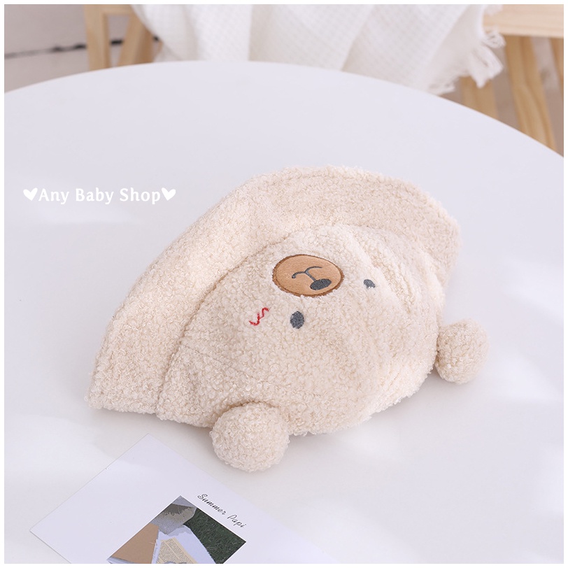 Mũ nón Bucket lông rộng vành thời trang cho bé trai và bé gái hình gấu nhiều màu siêu cute    ❣❣
