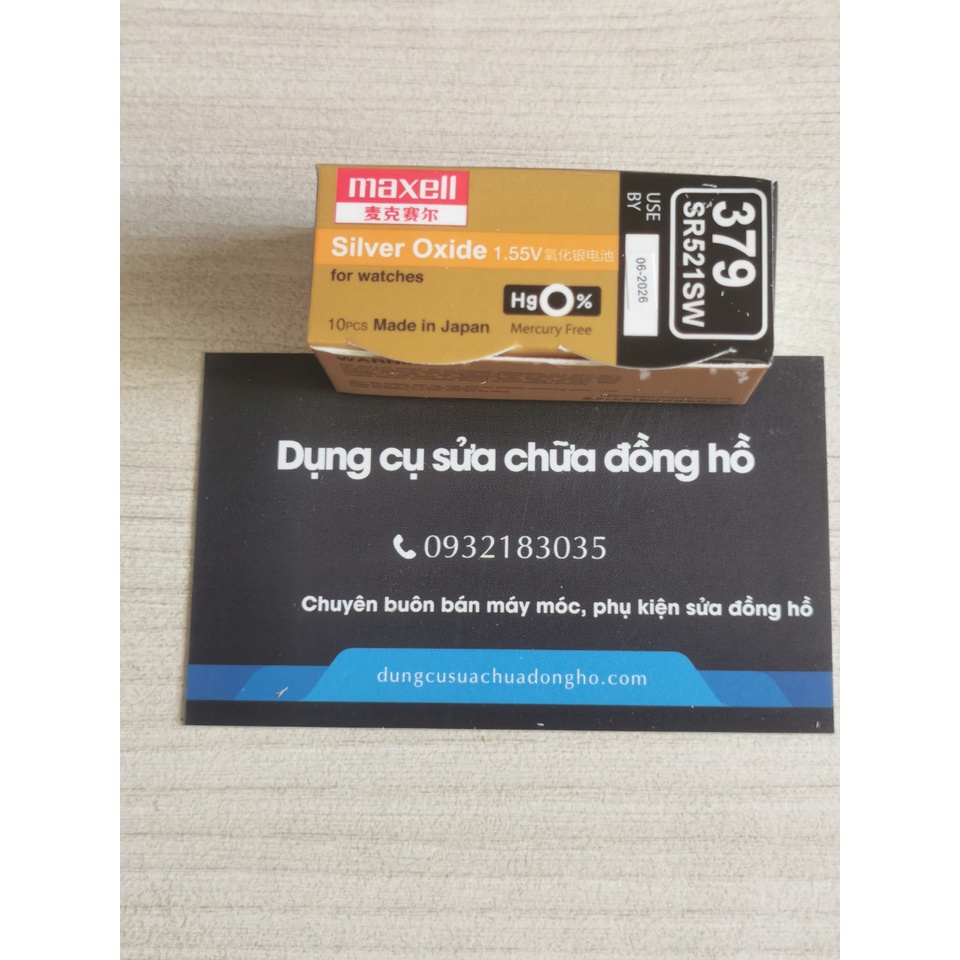 Pin Đồng Hồ Maxell SR521SW  379 Made in Japan