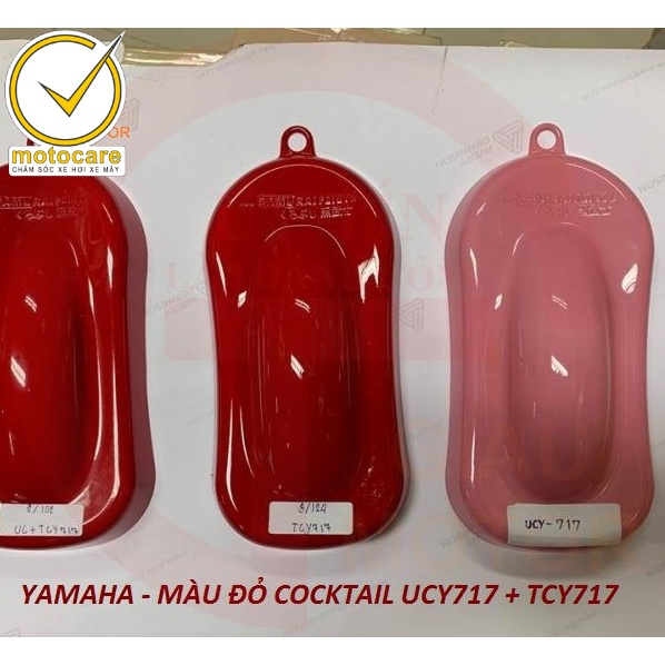 COMBO Chai sơn xịt hệ thống mày 2 lớp yamaha ,màu đỏ cocktail UCY717 + TCY717