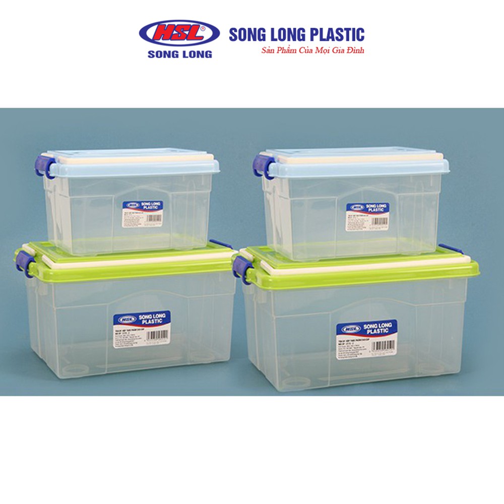 Bộ 3 hộp đựng thực phẩm nhựa có nắp Song Long Plastic cao cấp - 2172