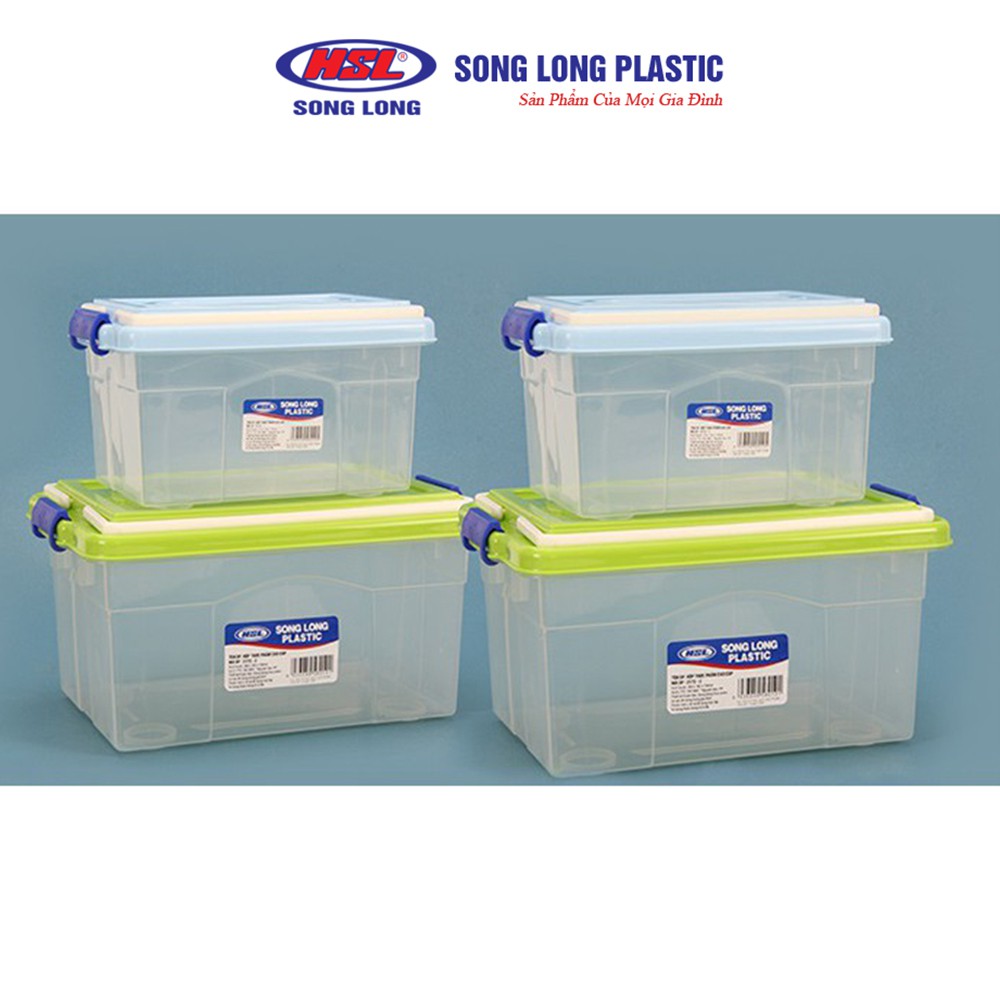 Bộ 3 hộp đựng thực phẩm nhựa có nắp Song Long Plastic cao cấp - 2172