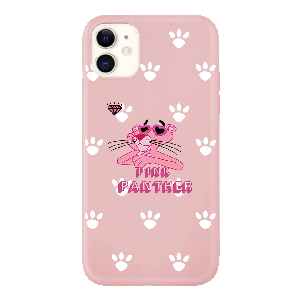 Cute Korea Pink Panther Case IPhone 11 11Pro 11ProMax 6 6s 7 8 6Plus 6sPlus 7Plus 8Plus X XS XR XSmax SE Matte Soft Cover
