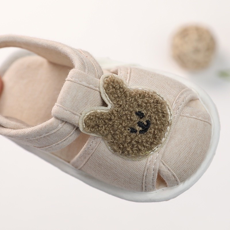 giày tập đi 100% cotton hữu cơ cho bé 0-12 tháng