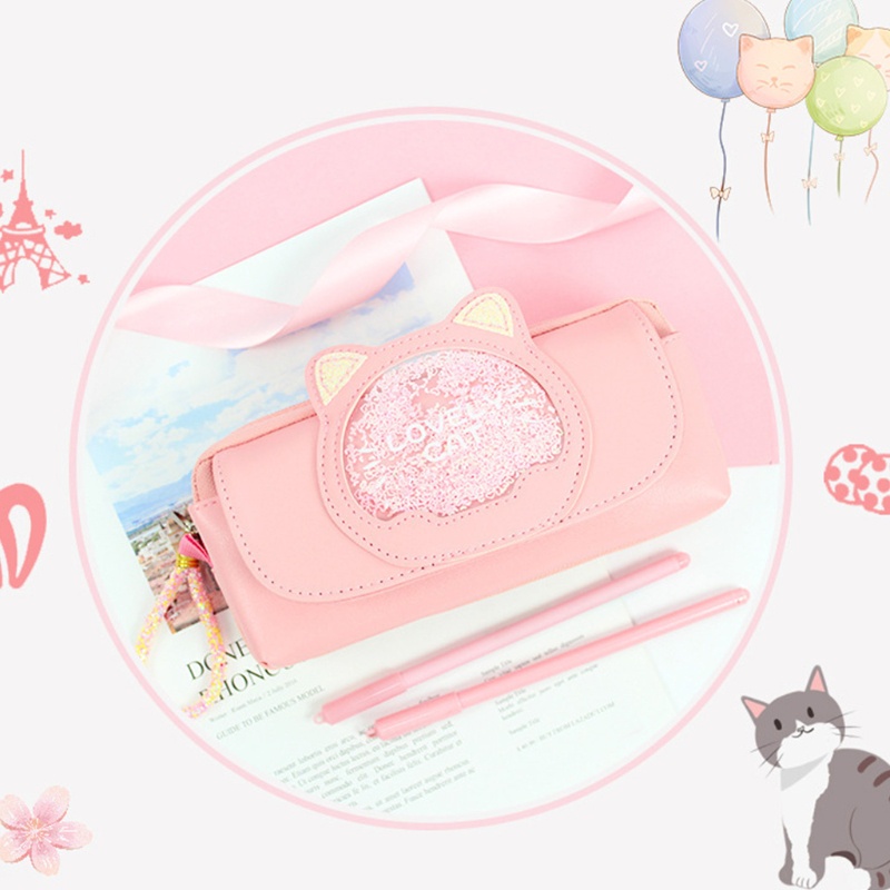 Túi Đựng Bút Cao Cấp Có Khóa Kéo In Họa Tiết Dễ Thương