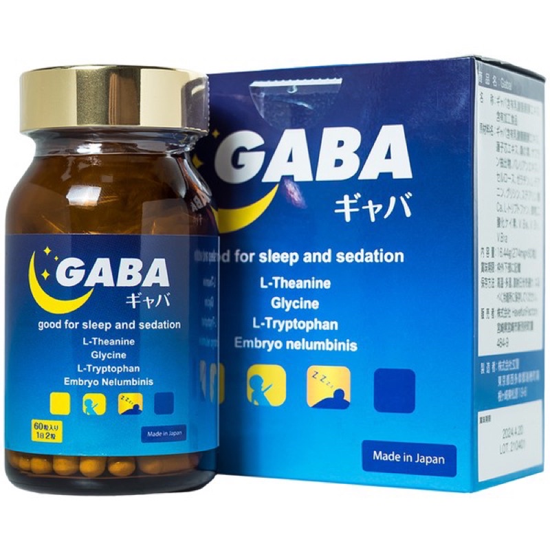 Viên Uống Giúp Ngủ Ngon An Thần Gaba Jpanwell(Hộp 60 Viên)