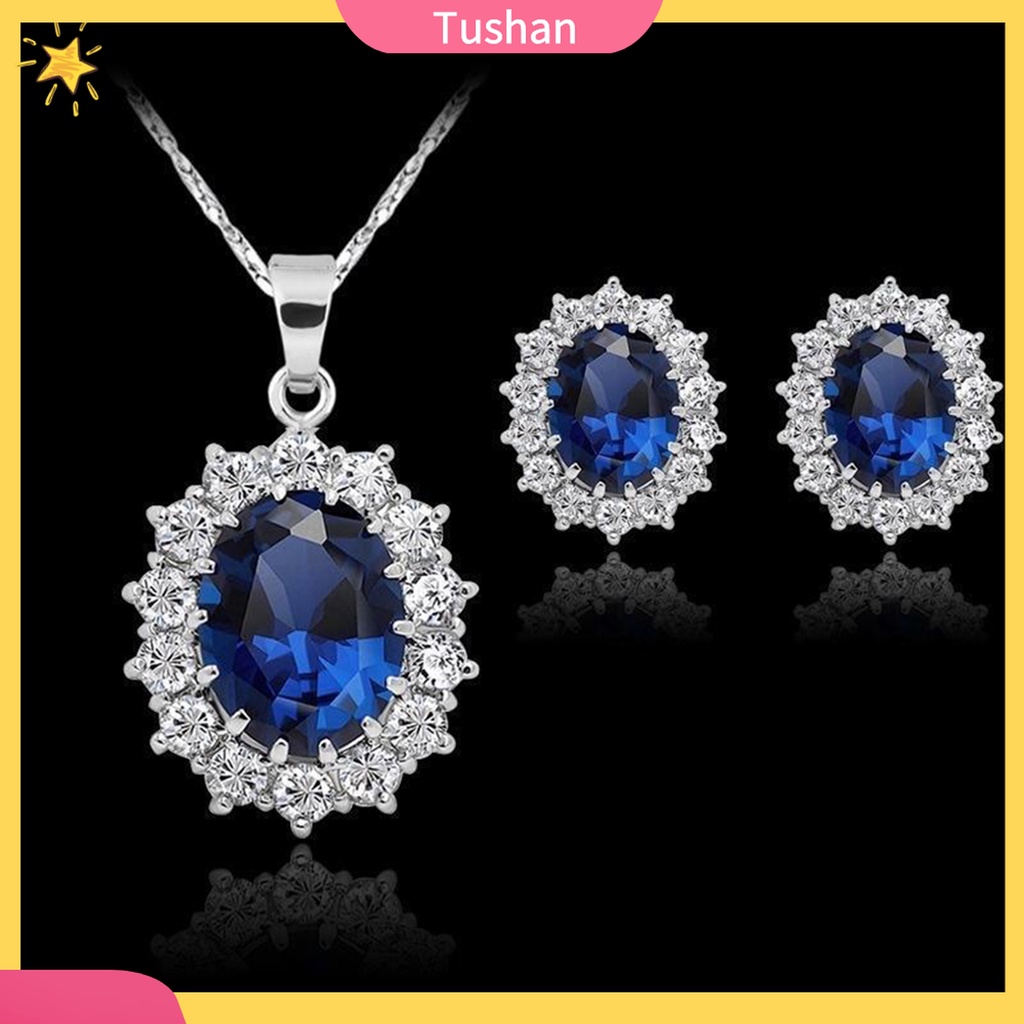 Vòng cổ Đính Đá Sapphire Giả Thời Trang Cho Cuộc Sống Hàng Ngày