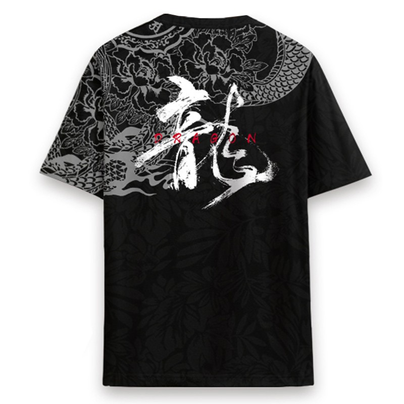 Áo_Thun_Nam_Không_Cổ in 3D Rồng Bay - HE15