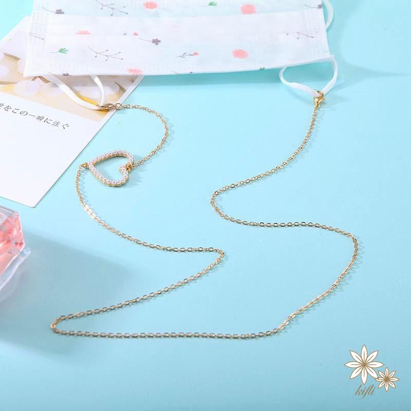 Dây Đeo Gắn Kính Chống Thất Lạc Đính Ngọc Trai Thời Trang