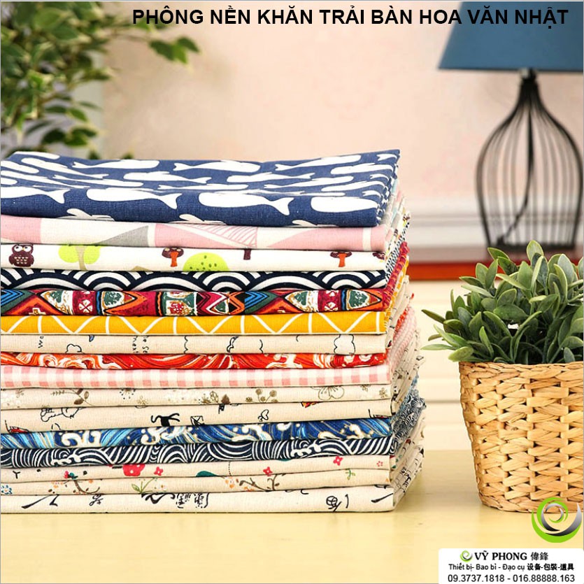 PHÔNG NỀN KHĂN VẢI TRẢI BÀN TRANG TRÍ PHONG CÁCH HOA VĂN NHẬT BẢN KC-04,05,06,07,11,14,22,23,24