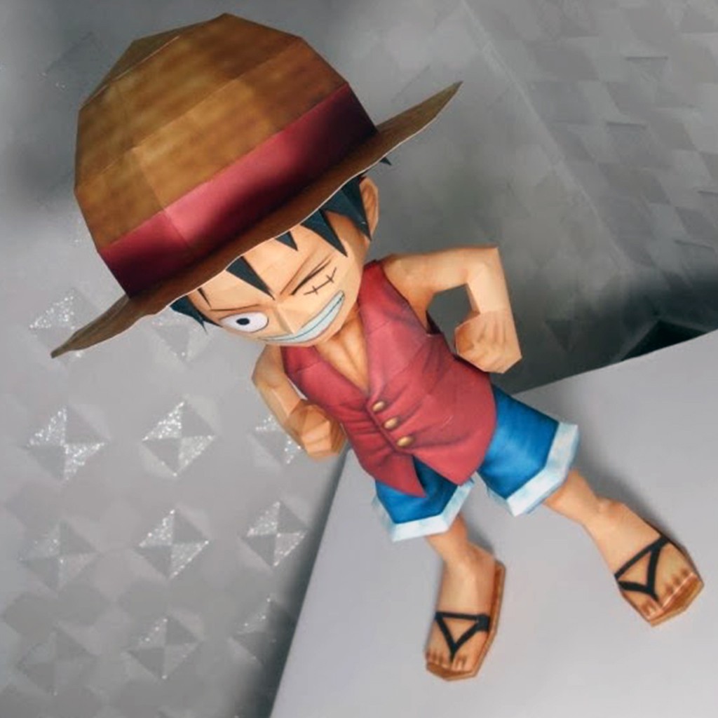 Mô hình giấy Anime Chibi Monkey D Luffy - One Piece