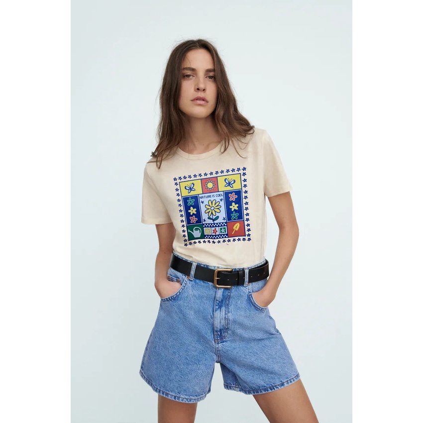 ÁO THUN ZARA VNXK - COTTON 100% 4C FORM CHÂU ÂU