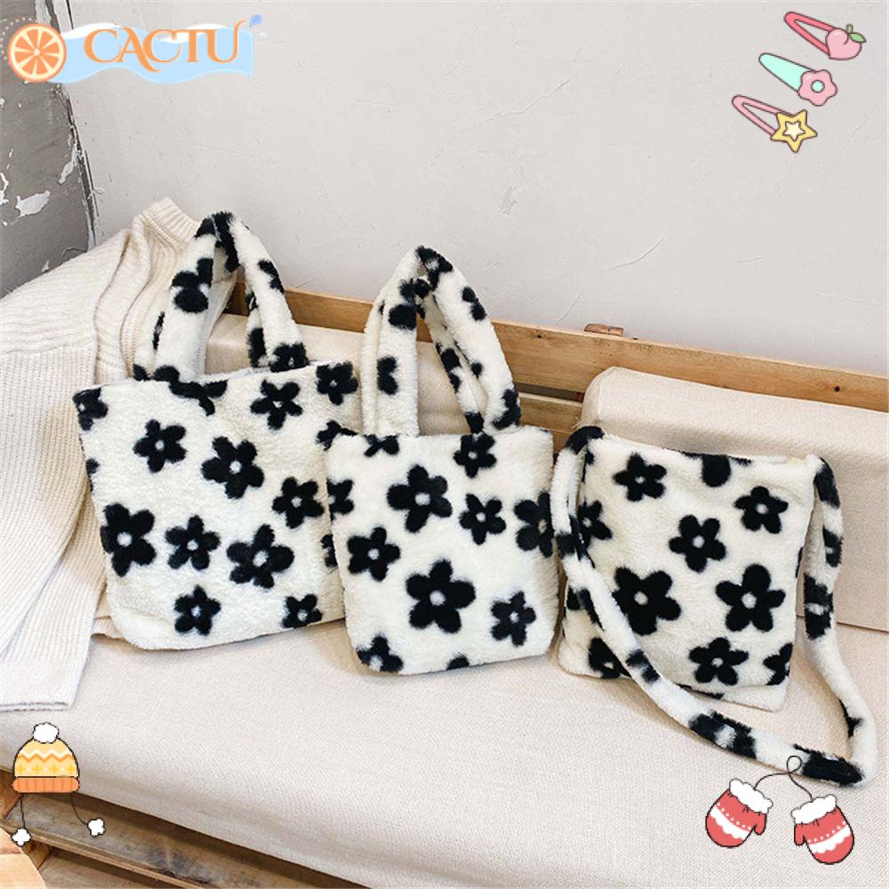 Túi Tote Đeo Vai / Xách Tay Bằng Vải Bông In Hoa Thời Trang