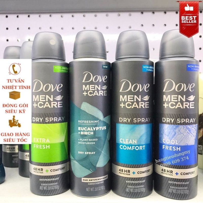 Xịt khử mùi toàn thân Dove Original dưỡng trắng da 48h