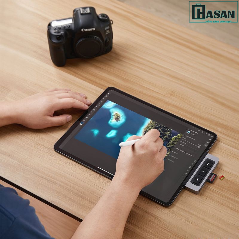 Cổng chuyển IPad đa phương tiện HYPERDRIVE Media 6 in 1 HDMI 4K/60Hz USB-C HUB - HD449