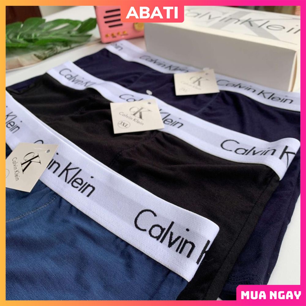 Quần lót nam ck boxer thun lạnh co dãn 4 chiều thông hơi thoáng mát mềm mịn cao cấp quần sịp đùi ABATI