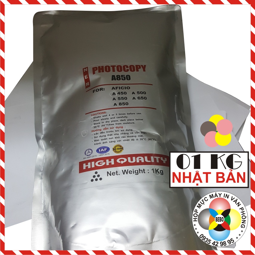 Mực máy Photocopy Ricoh Aficio MP 3550, 3550B, 3554, 3353, 3352, 3351, 3054, 3053, 3055, 3555, Gói 01 KG.